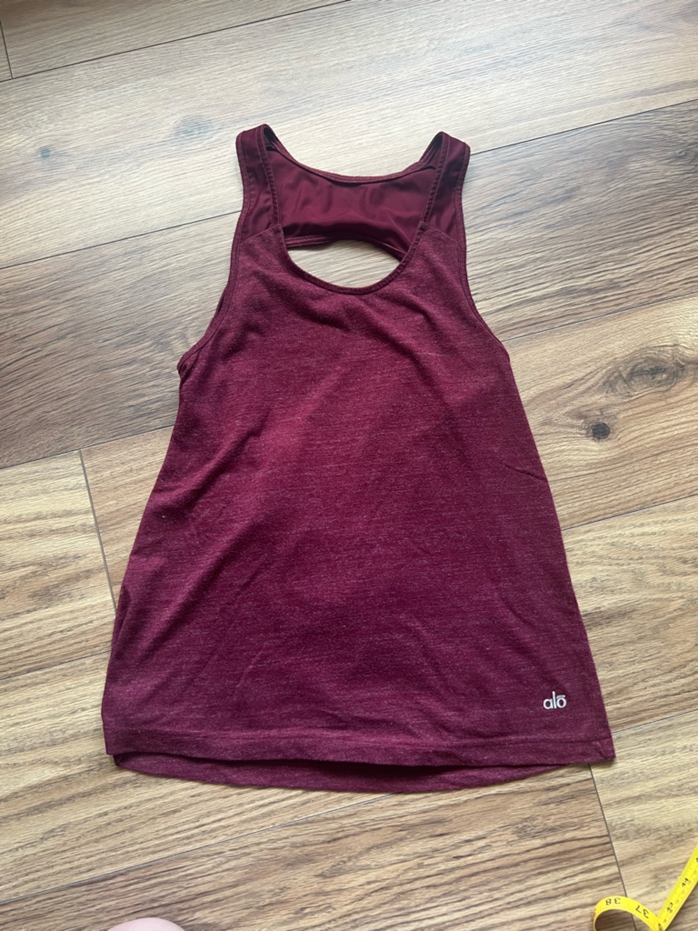 Alo Burgundy Racerback/open back Tank